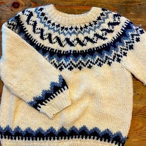 Vintage hand knit Lopi Icelandic Sweater Wool women’s Small